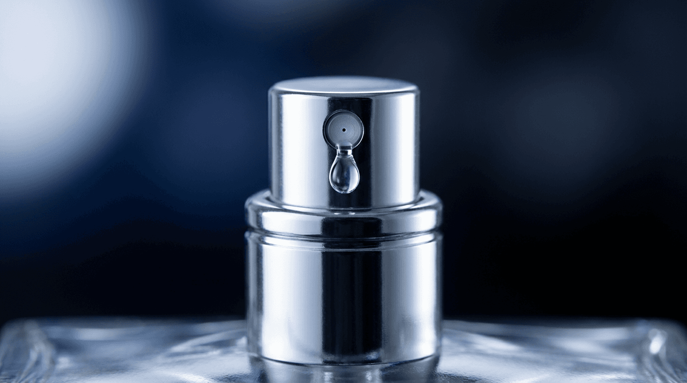 Essential oil droplet in dramatic lighting