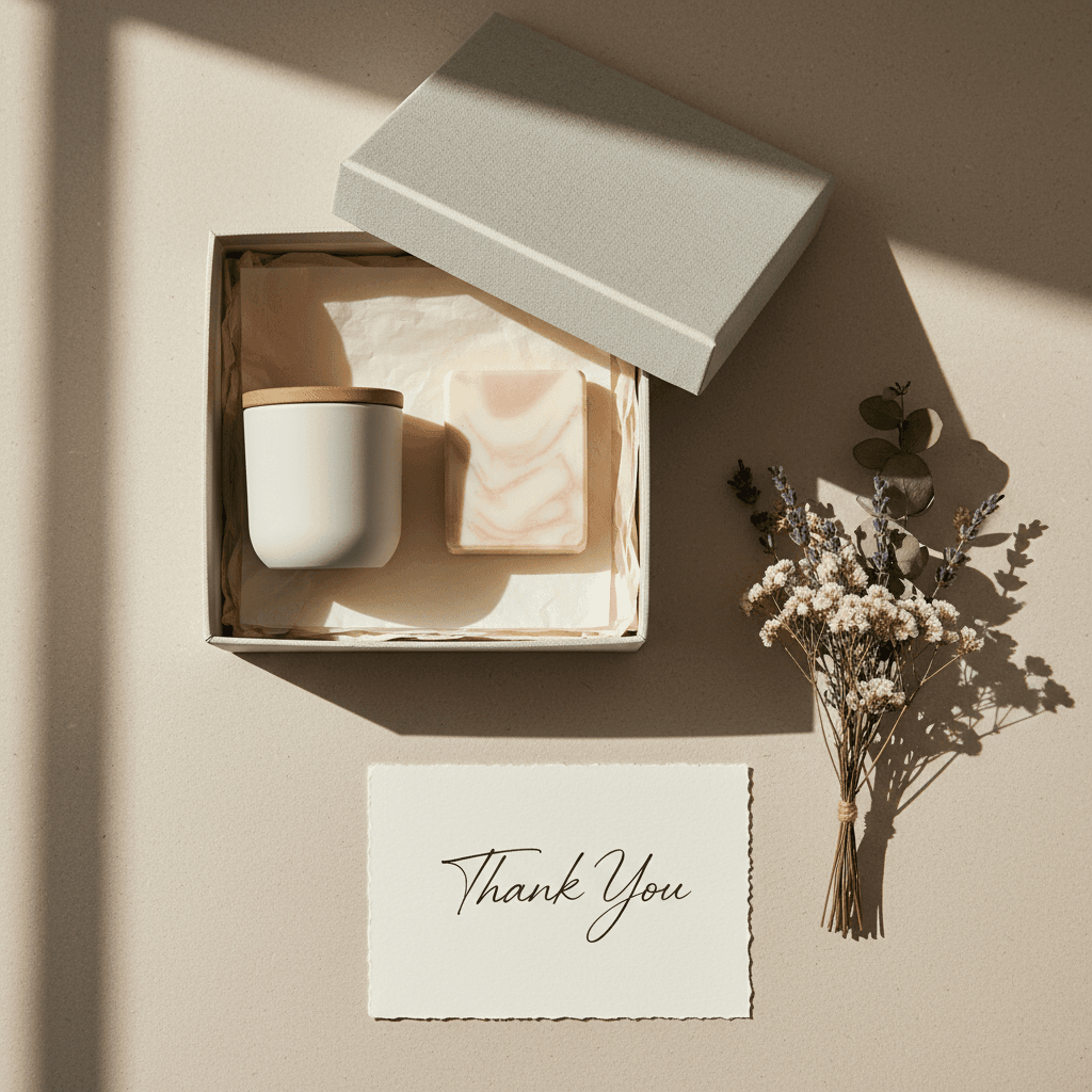 Custom event soap gift box presentation